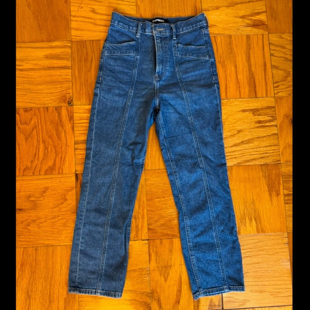 Express cropped straight leg jeans